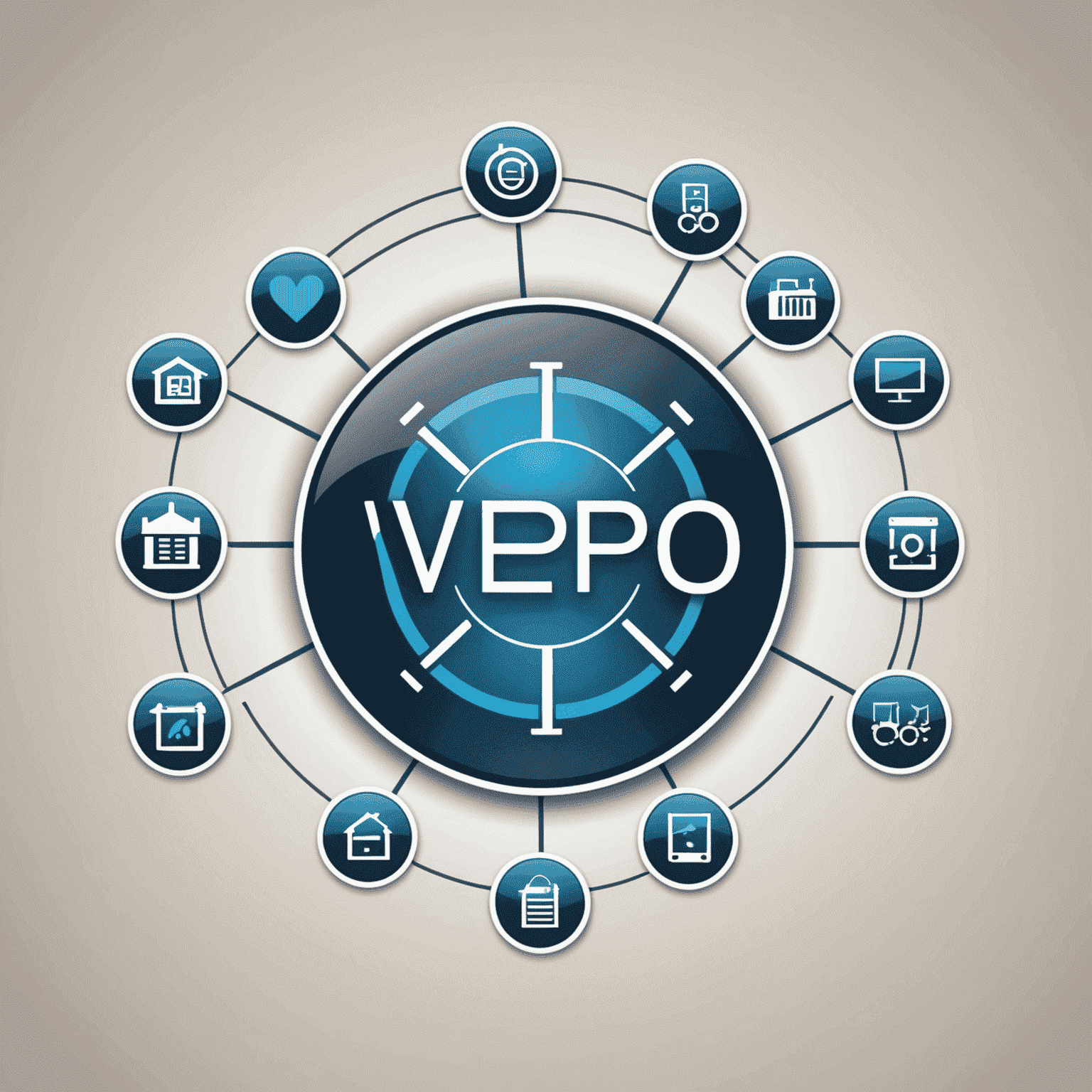 V-Repo Store Service & Consulting logo featuring virtualization symbols