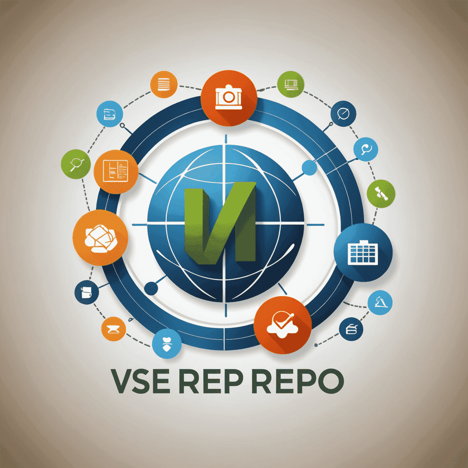 V-Repo Store Service & Consulting logo featuring virtualization symbols